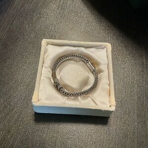 Elegant Silver Braided Bracelet